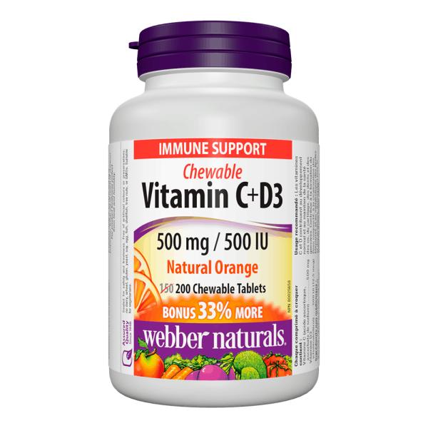 Webber Naturals - Immune Support Vitamin C+D3
